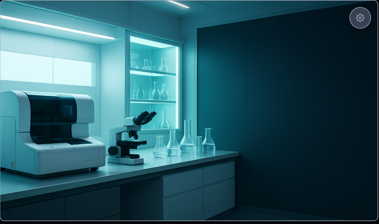 Medical Laboratory Hero Background created with ForgeUI Studio